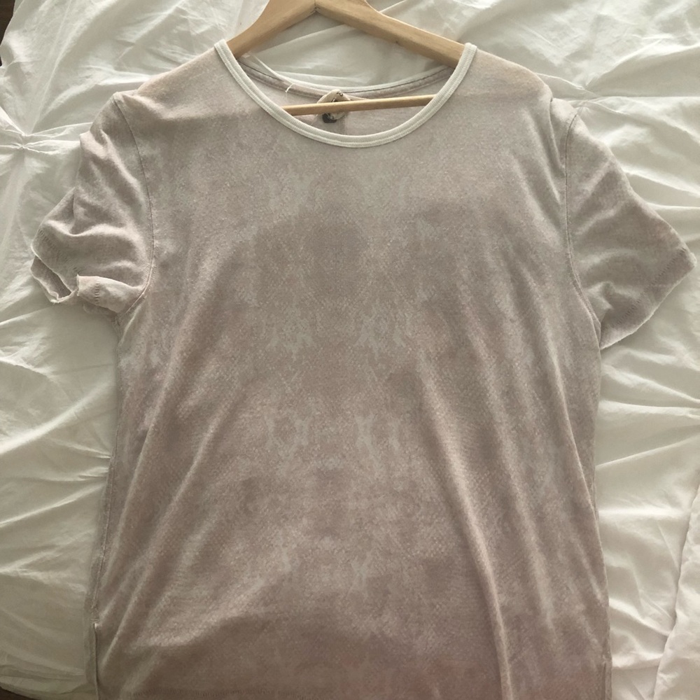 Pale Pink Snakeskin Pattern Top